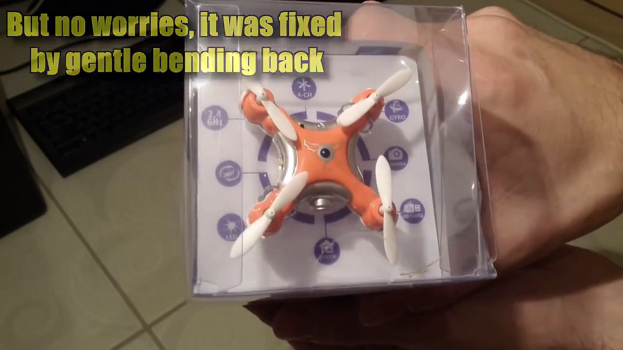 Still from Cheerson CX-10C Worlds Smallest Camera Drone Review